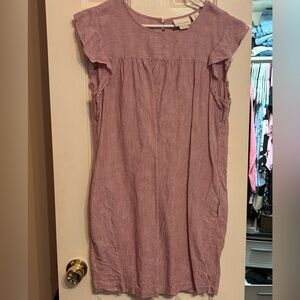 Red and white stripe dress size large brand Universal